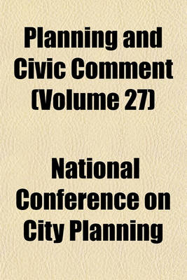 Book cover for Planning and Civic Comment (Volume 27)