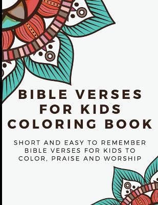 Book cover for Bible Verses For Kids Coloring Book