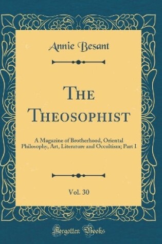 Cover of The Theosophist, Vol. 30