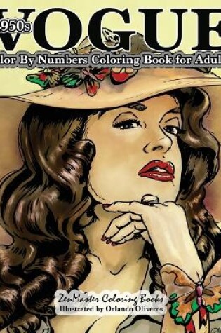 Cover of 1950s Vogue Color By Numbers Coloring Book for Adults