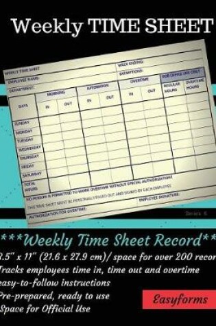 Cover of Weekly Time Sheets Series 6