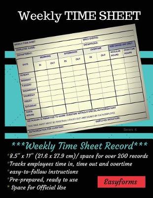 Cover of Weekly Time Sheets Series 6