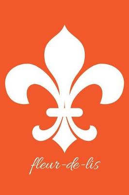 Book cover for fleur-de-lis - Orange Blank Notebook