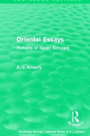 Cover of Routledge Revivals: Oriental Essays (1960)