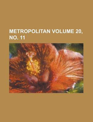 Book cover for Metropolitan Volume 20, No. 11