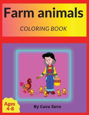 Book cover for Farm animals coloring book