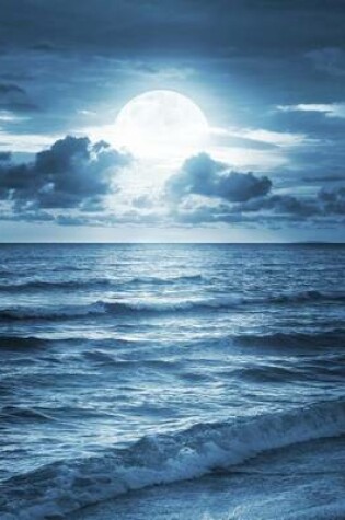 Cover of Jumbo Oversized Moon Brightly Shining Down on the Ocean