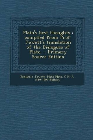 Cover of Plato's Best Thoughts