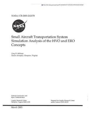 Book cover for Small Aircraft Transportation System Simulation Analysis of the Hvo and Ero Concepts