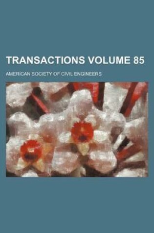 Cover of Transactions Volume 85