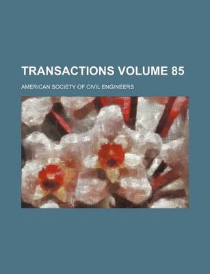 Book cover for Transactions Volume 85