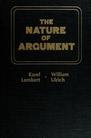 Cover of The Nature of Argument