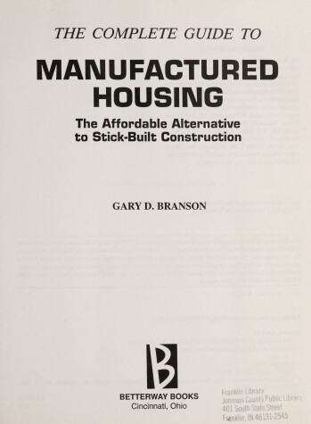 Book cover for The Complete Guide to Manufactured Housing