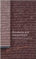 Cover of Revolution Und Interpretation