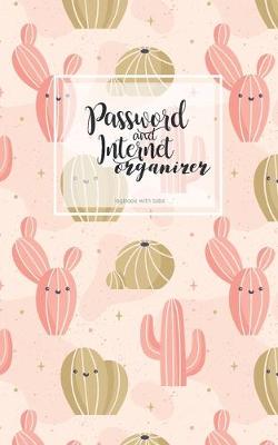 Book cover for internet and password organizer logbook with tabs