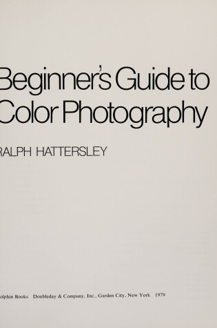 Cover of Beginner's Guide to Color Photography