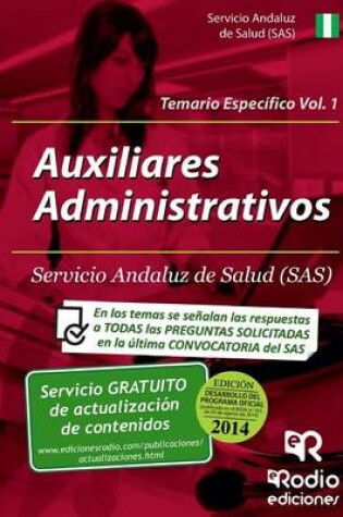 Cover of Auxiliares Administrativos del SAS. Temario Especifico. Volumen 1
