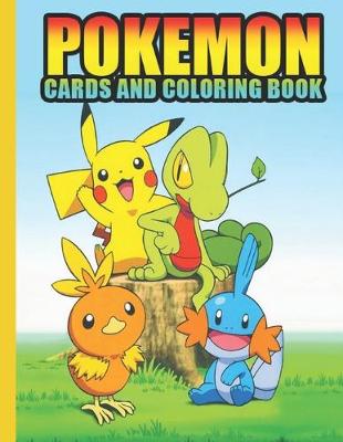 Book cover for pokemon cards and coloring book