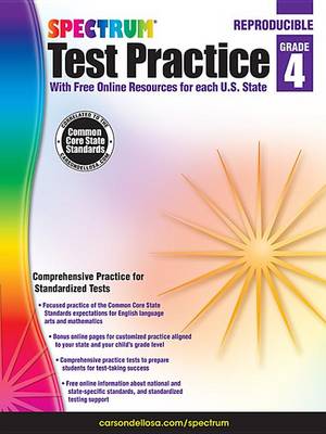 Book cover for Spectrum Test Practice, Grade 4