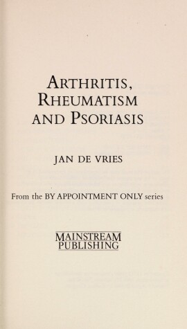 Cover of Arthritis, Rheumatism and Psoriasis