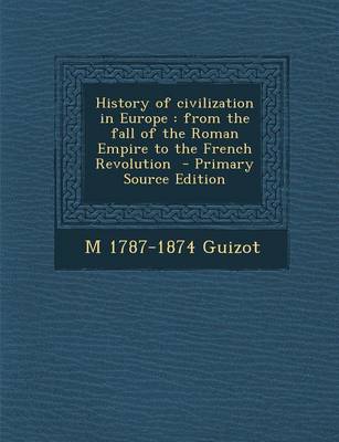 Book cover for History of Civilization in Europe