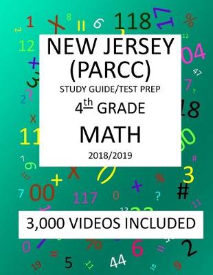 Book cover for 4th Grade NEW JERSEY PARCC, 2019 MATH, Test Prep