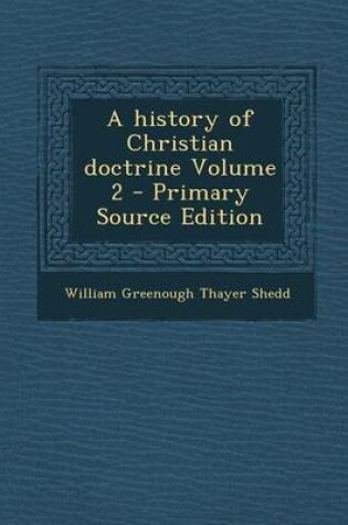 Cover of A History of Christian Doctrine Volume 2