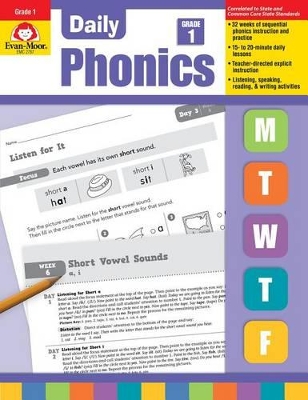 Book cover for Daily Phonics, Grade 1 Teacher Edition