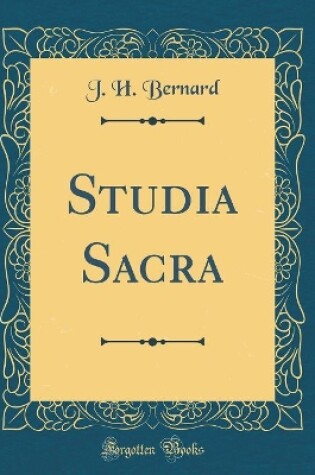 Cover of Studia Sacra (Classic Reprint)