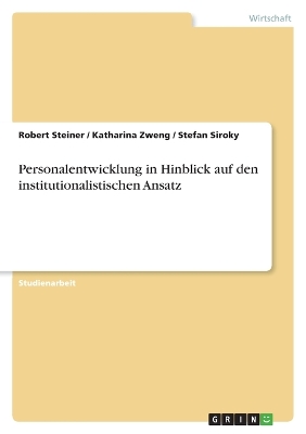 Book cover for Personalentwicklung in Hinblick auf den institutionalistischen Ansatz