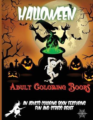 Book cover for Halloween Adult Coloring Books