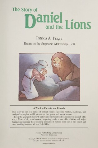 Cover of Daniel and the Lions