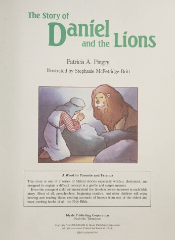 Cover of Daniel and the Lions