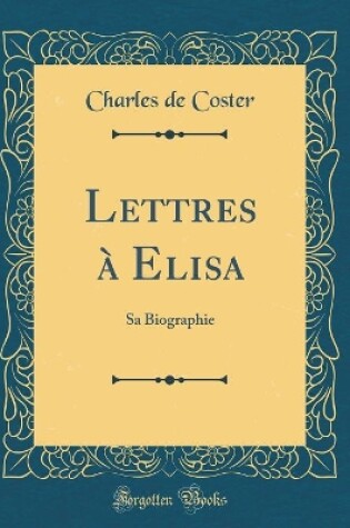 Cover of Lettres À Elisa