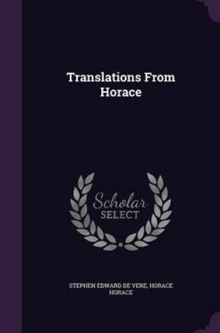 Cover of Translations from Horace