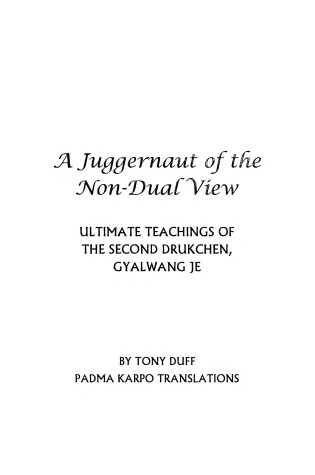 Cover of Juggernaut of the Non-Dual View