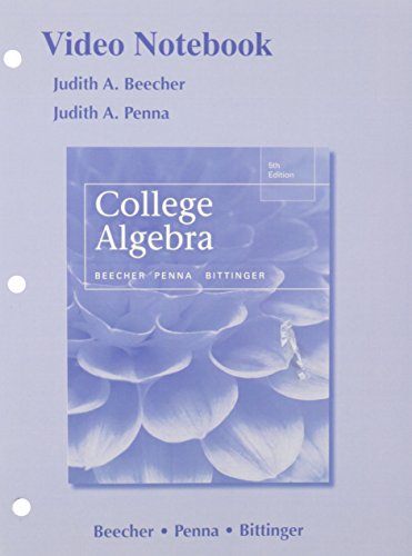 Book cover for Video Notebook College Algebra