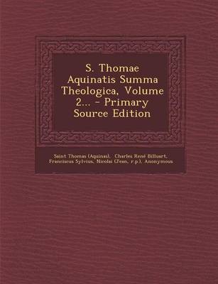 Book cover for S. Thomae Aquinatis Summa Theologica, Volume 2... - Primary Source Edition