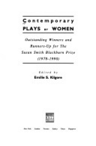 Cover of Contemporary Plays by Women