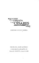 Book cover for Relaciones de La Jornada a Los Cesares, 1625