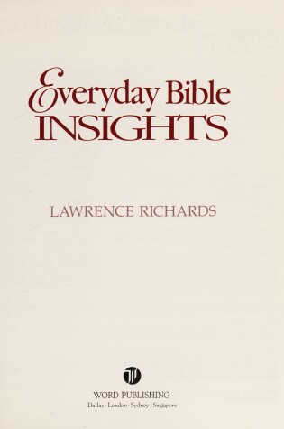 Cover of Everyday Bible Insights