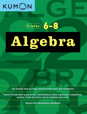 Book cover for Algebra Workbook Grades 6-8