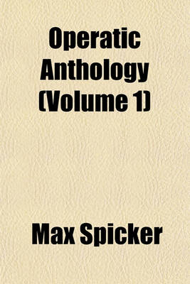 Book cover for Operatic Anthology (Volume 1)