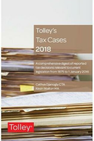 Cover of Tolley's Tax Cases 2018