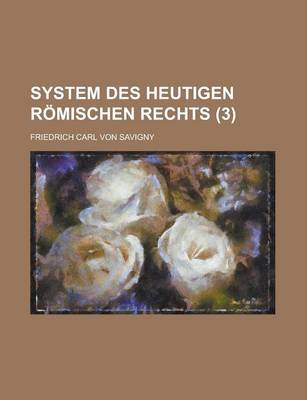 Book cover for System Des Heutigen Romischen Rechts (3 )