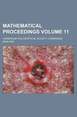 Cover of Mathematical Proceedings Volume 11