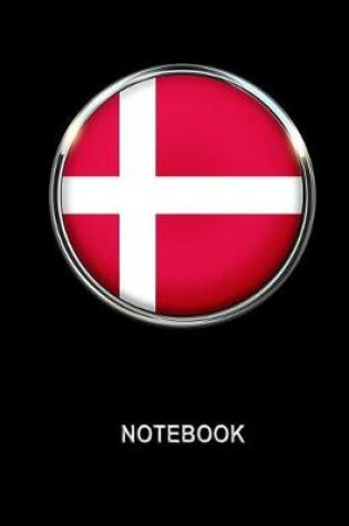 Cover of Notebook. Denmark Flag Cover. Composition Notebook. College Ruled. 8.5 x 11. 120 Pages.