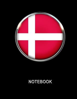 Book cover for Notebook. Denmark Flag Cover. Composition Notebook. College Ruled. 8.5 x 11. 120 Pages.