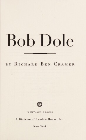 Book cover for Bob Dole