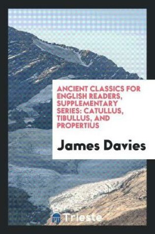 Cover of Ancient Classics for English Readers, Supplementary Series